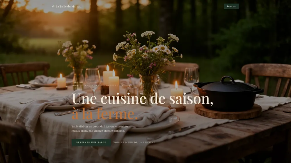 Aperçu du site La Table du Morvan